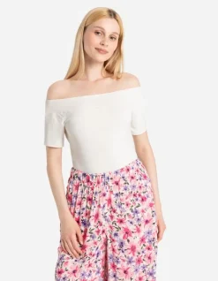 Sale T-Shirt - Carmen-Ausschnitt Damen T-shirts