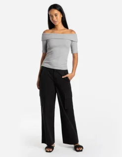 New T-Shirt - Carmen-Ausschnitt - Damen T-shirts