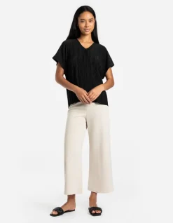 New T-Shirt - Plisseefalten - Damen T-shirts