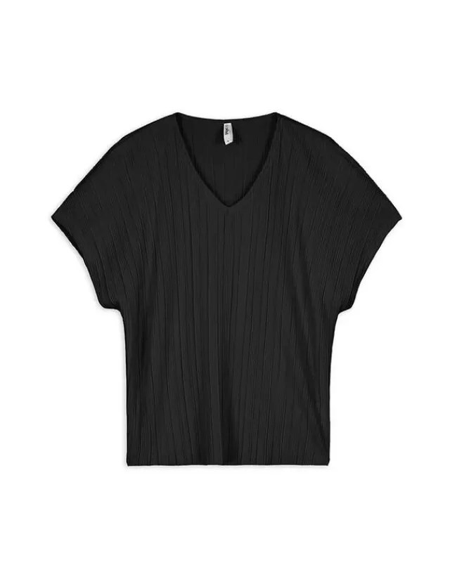 New T-Shirt - Plisseefalten - Damen T-shirts
