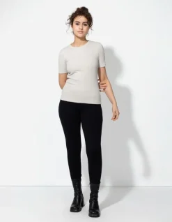 Discount T-Shirt - Rippenstruktur - Damen T-shirts