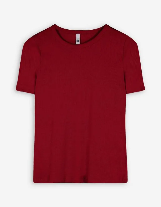 Fashion T-Shirt - Rippenstruktur - Damen T-shirts