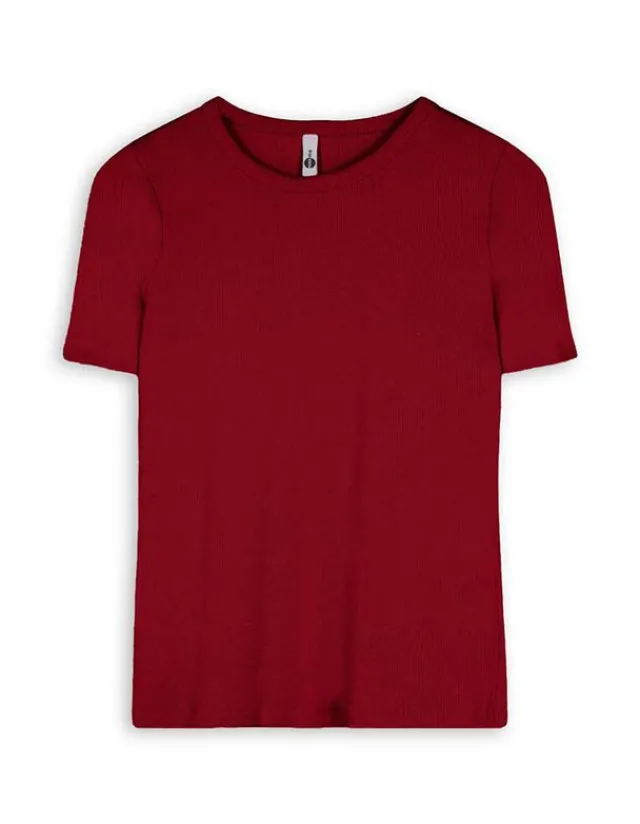 Fashion T-Shirt - Rippenstruktur - Damen T-shirts