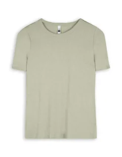 New T-Shirt - Rippenstruktur - Damen T-shirts