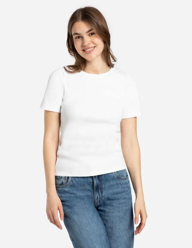 Best T-Shirt - Rippenstruktur - Damen Nachtwäsche