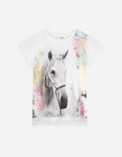 Discount T-Shirt - Spitzenbesatz Kinder Mädchenkleidung