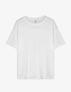 Fashion T-Shirt - Zierperlen - Damen Damenmode Unter 10 Euro|T-shirts