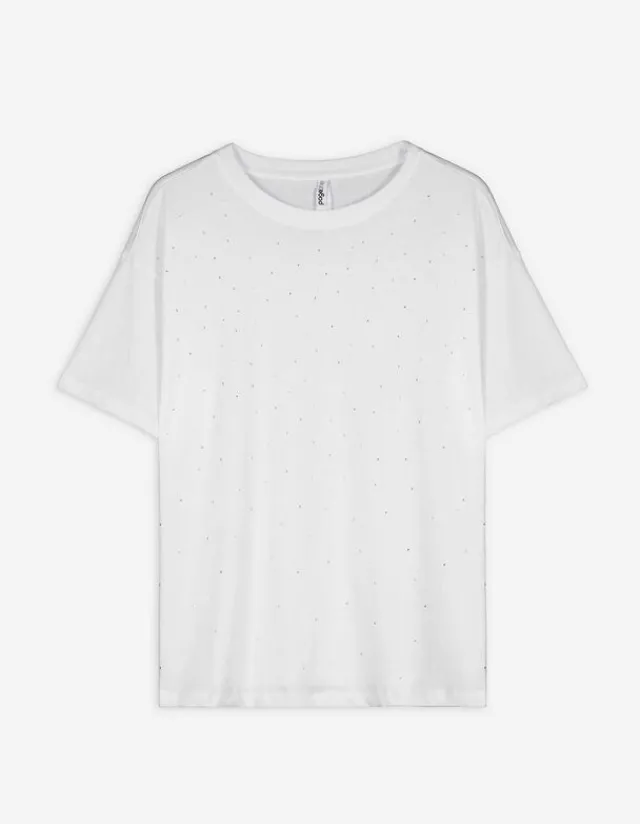 Fashion T-Shirt - Zierperlen - Damen Damenmode Unter 10 Euro|T-shirts