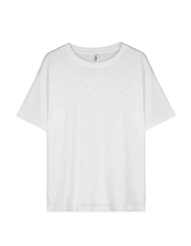 Fashion T-Shirt - Zierperlen - Damen Damenmode Unter 10 Euro|T-shirts